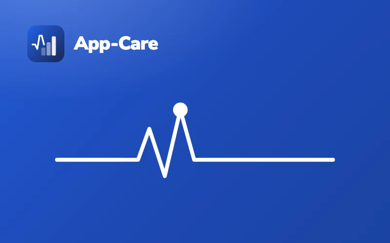 App-Care: eine Messkurve mit einem Ausschlag