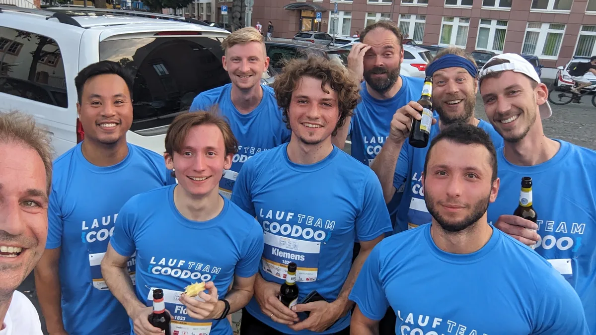Das Laufteam coodoo beim Firmenlauf in Mainz